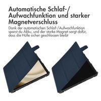 Accezz Rugged Trifold Klapphülle Samsung Galaxy Tab A9 Plus - Dunkelblau