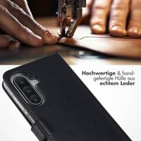 Selencia Echtleder Klapphülle Samsung Galaxy A18 (4G) / A17 (4G/5G) - Schwarz