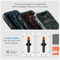 Spigen GLAStR Fit Displayschutzfolie 2er-Pack + Applicator Apple iPhone 14 Pro