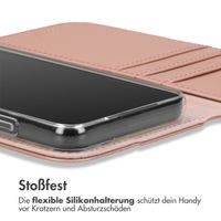 Accezz Wallet TPU Klapphülle Apple iPhone 12 (Pro) - Rosé gold