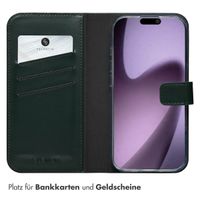 Selencia Echtleder Klapphülle Apple iPhone 17 - Grün