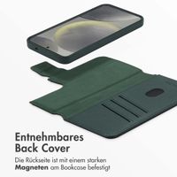 Accezz 2-in-1 Klapphülle aus Leder mit MagSafe Samsung Galaxy S25 - Cedar Green
