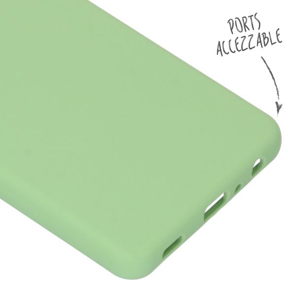 Accezz Liquid Silikoncase Samsung Galaxy A72 - Grün