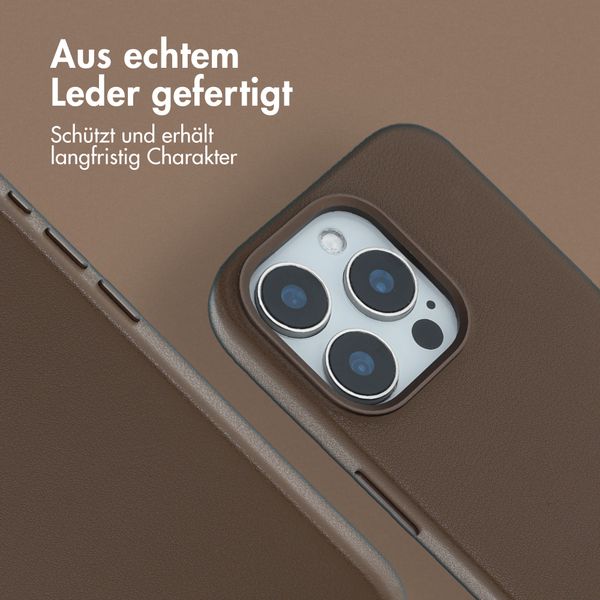 Accezz MagSafe Leather Backcover Apple iPhone 15 Pro - Kaffeebraun