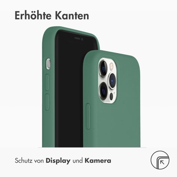 Accezz Liquid Silikoncase mit MagSafe Apple iPhone 12 (Pro) - Dunkelgrün