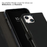 Selencia Echtleder Klapphülle Apple iPhone 15 Plus - Schwarz
