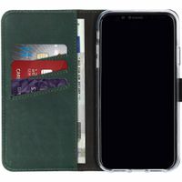 Selencia Echtleder Klapphülle Apple iPhone Xr - Grün