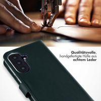 Selencia Echtleder Klapphülle Samsung Galaxy A57 (5G) - Grün
