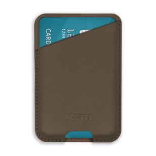 Accezz Lederkartenhalter - Geeignet für MagSafe und Qi2 - Coffee Brown