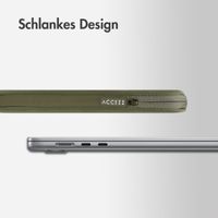 Accezz Laptop Hülle 15-16 Zoll - Laptop Sleeve - Dunkelgrün