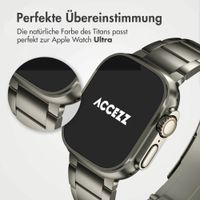 Accezz Mattes Titanstahlarmband für Apple Watch | 44/45/46/49 mm - Titanium