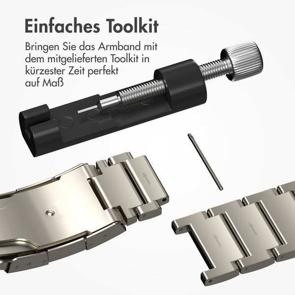 Accezz Mattes Titanstahlarmband für Samsung Galaxy Watch Ultra 2 (2026) / Ultra (2024/2025) - Titanium