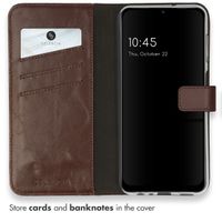 Selencia Echtleder Klapphülle Samsung Galaxy A13 (4G) - Braun
