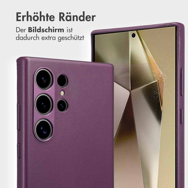 Accezz 2-in-1 Klapphülle aus Leder mit MagSafe Samsung Galaxy S24 Ultra - Heath Purple