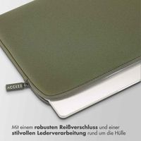 Accezz Laptop Hülle 13-14 Zoll - Laptop Sleeve - Dunkelgrün