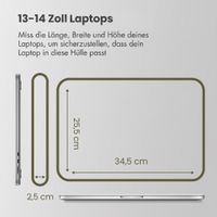 Accezz Laptop Hülle 13-14 Zoll - Laptop Sleeve - Blau