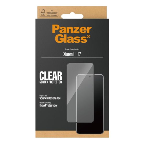 PanzerGlass Ultra-Wide Fit Antibakterieller Displayschutz mit Applikator Xiaomi 17