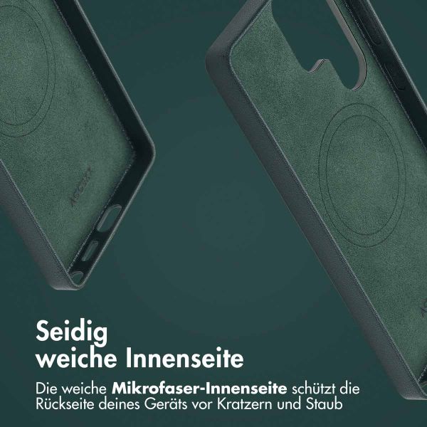 Accezz MagSafe Leather Backcover Samsung Galaxy S25 Ultra - Cedar Green