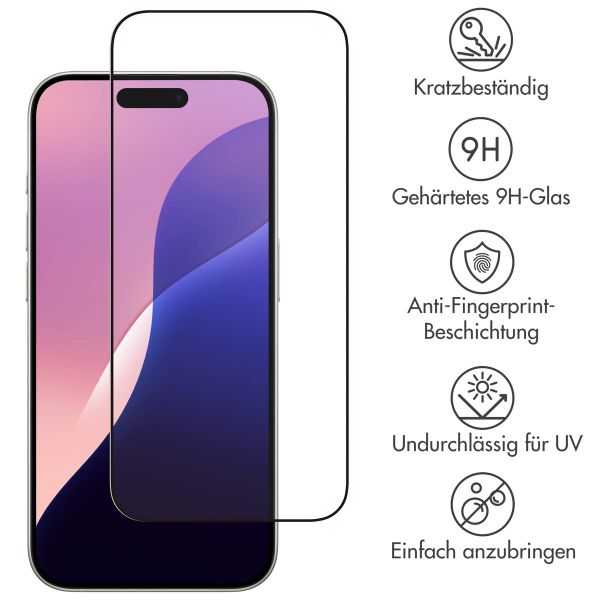 Accezz Full Cover Screen Protector aus gehärtetem Glas Apple iPhone 16 Pro Max / 17 Pro Max
