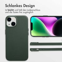 Accezz MagSafe Leather Backcover Apple iPhone 14 - Cedar Green