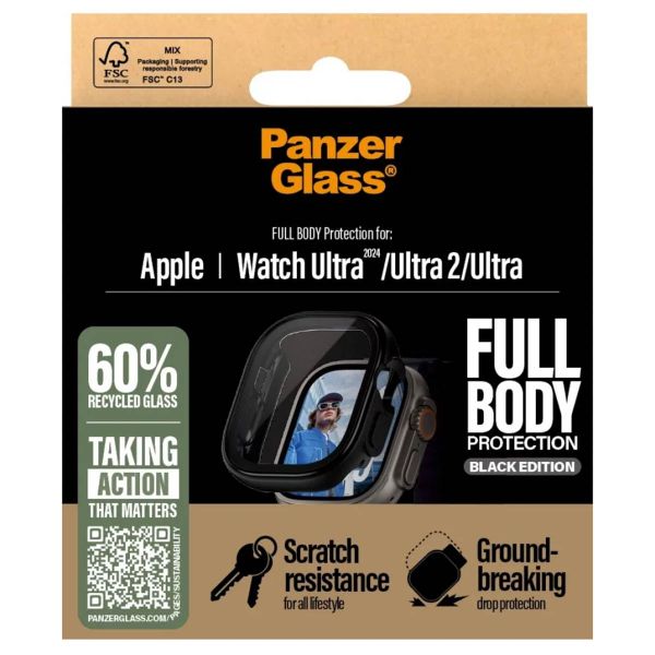 PanzerGlass Full Body Case Apple Watch Ultra / Ultra 2 / Ultra 3 - 49 mm - Schwarz