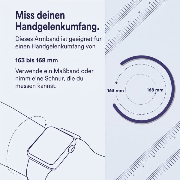 Apple Silikon Solo Loop für  Apple Watch | 38/40/41/42 mm - Größe 6 - Schwarz