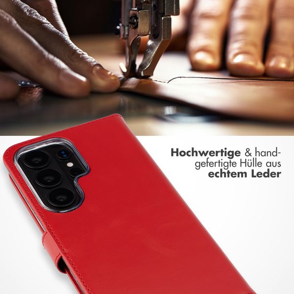 Selencia Echtleder Klapphülle Samsung Galaxy S26 Ultra - Rot