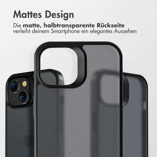 Accezz Rugged Frosted Back Cover Apple iPhone 15 - Schwarz