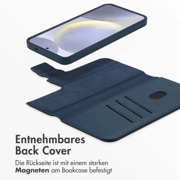 Accezz 2-in-1 Klapphülle aus Leder mit MagSafe Samsung Galaxy S25 Plus - Nightfall Blue