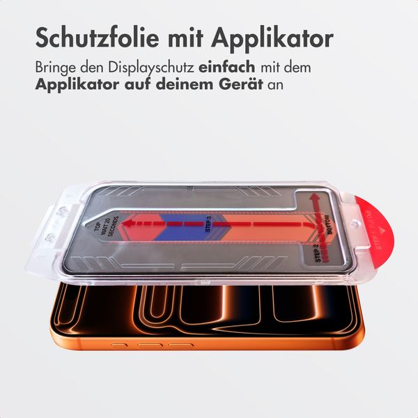 Accezz Sichtschutz-Schutzglas mit Applikator Apple iPhone 17 Pro Max