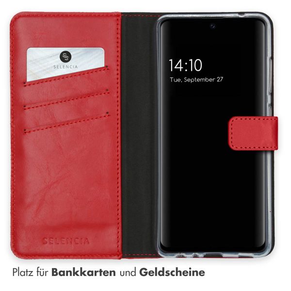 Selencia Echtleder Klapphülle Samsung Galaxy A52(s) (5G/4G) - Rot