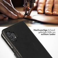 Selencia Echtleder Klapphülle Samsung Galaxy A32 (5G) - Schwarz