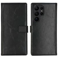 Selencia Echtleder Klapphülle Samsung Galaxy S23 Ultra - Schwarz
