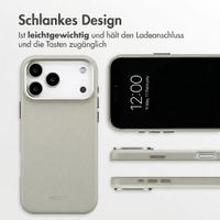 Accezz MagSafe Leather Backcover Apple iPhone 18 Pro / 17 Pro - Light Grey