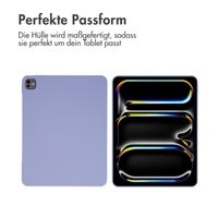 Accezz Liquid Silicone Back Cover mit Stifthalter Apple iPad Pro 13 (2025) M5 / (2024) M4 - Lila