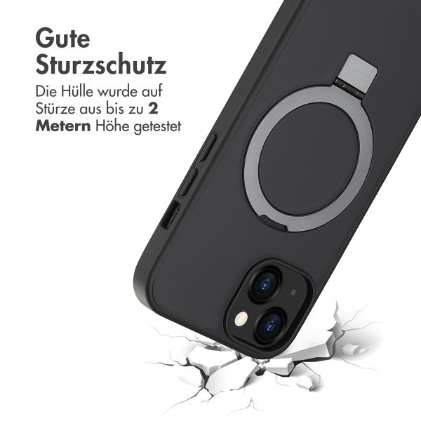 Accezz Ring Stand Backcover mit MagSafe Apple iPhone 14 - Schwarz