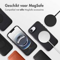 Accezz Echtleder Hülle + MagSafe Wallet Apple iPhone 17e / 16e - Onyx Black