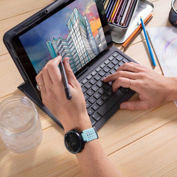ZAGG Messenger Folio 2 Tastaturhülle Apple iPad 11 (2025) 11 Zoll A16 / iPad 10 (2022) 10.9 Zoll - QWERTY / NL - Charcoal Grey