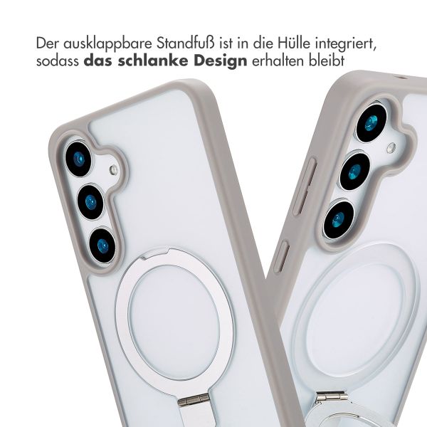Accezz Ring Stand Backcover mit MagSafe Samsung Galaxy S25 Plus - Grau