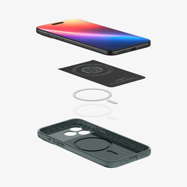Spigen Thin Fit Backcover mit MagSafe Apple iPhone 17 Pro Max - Abyss Green
