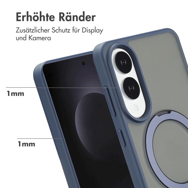 Accezz Ring Stand Backcover mit MagSafe Samsung Galaxy S25 Edge - Blau