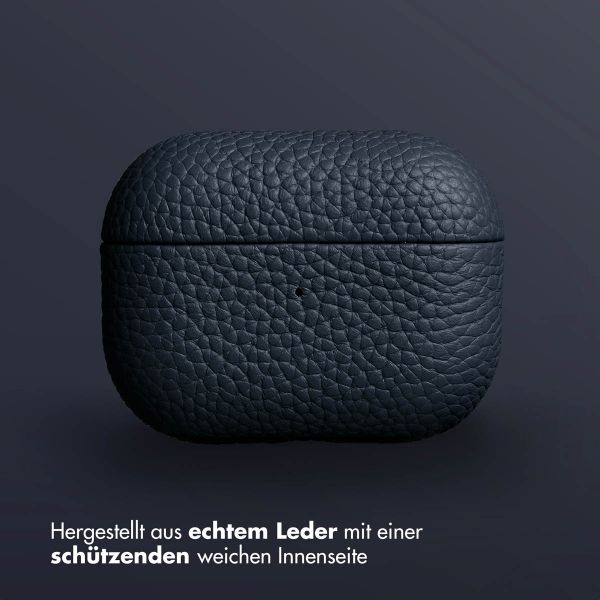 Accezz Echtleder Case  Apple AirPods Pro 2 - Dunkelblau