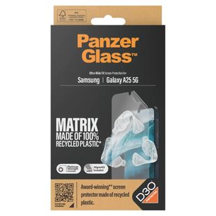 PanzerGlass Ultra Wide Fit Recycelter Antibakterieller Screen Protector Matrix inkl. Applikator Samsung Galaxy A25 (5G)