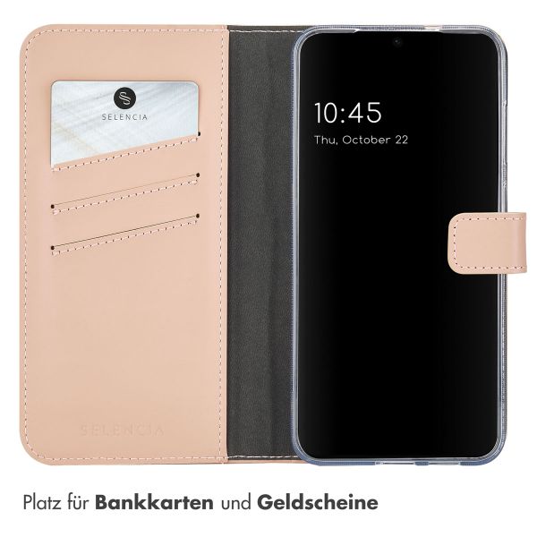 Selencia Echtleder Klapphülle Samsung Galaxy S25 - Dusty Pink
