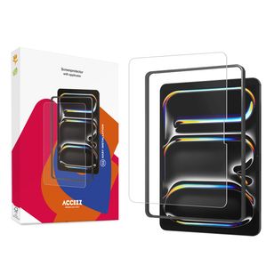 Accezz Schutzfolie aus gehärtetem Glas mit Applikator Apple iPad Pro 13 (2025) M5 / (2024) M4