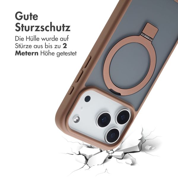 Accezz Ring Stand Backcover mit MagSafe Apple iPhone 17 Pro - Braun