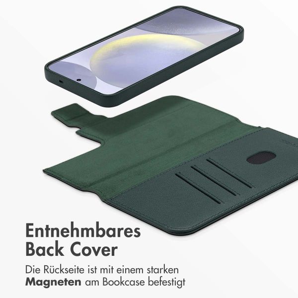 Accezz 2-in-1 Klapphülle aus Leder mit MagSafe Samsung Galaxy S25 Plus - Cedar Green