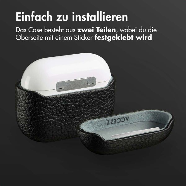 Accezz Echtleder Case  Apple Airpods 3 - Schwarz