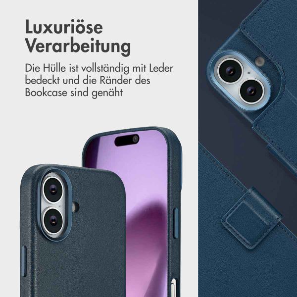 Accezz 2-in-1 Klapphülle aus Leder mit MagSafe Apple iPhone 17 - Nightfall Blue