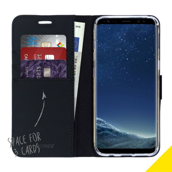 Accezz Wallet TPU Klapphülle Samsung Galaxy S8 - Schwarz
